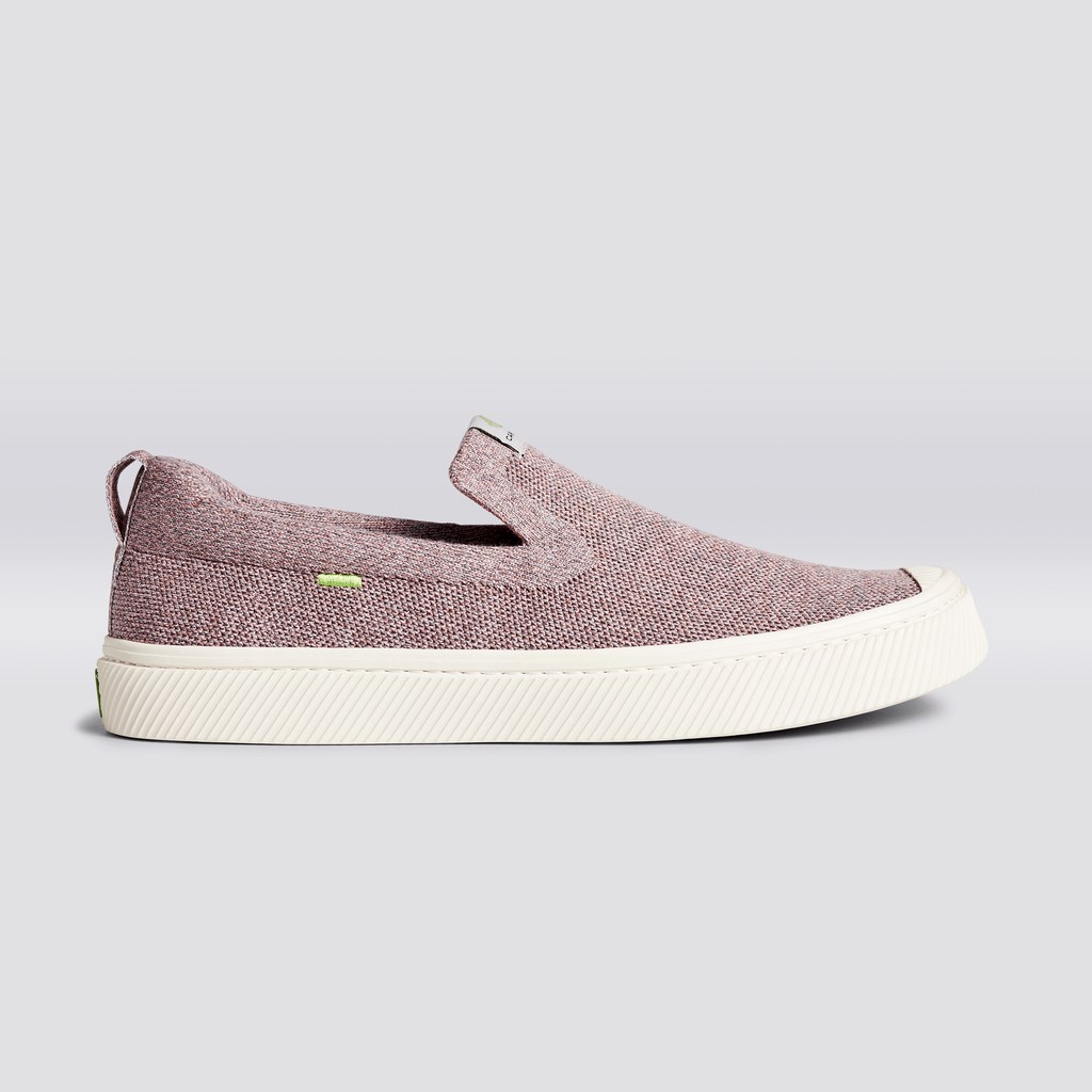 IBI Slip-On Cariuma Low Top Bamboo Weave Knit Vegan Stone Blush Homme | KEF-0174485